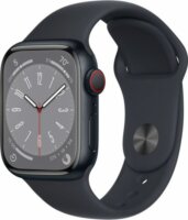 Apple Watch Series 8 LTE (41 mm) Okosóra - Éjfekete Alumíniumtok Fekete Sportszíjjal