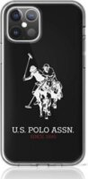 US Polo Assn Shiny Big Logo Apple iPhone 12 Pro Max Szilikon Tok - Fekete