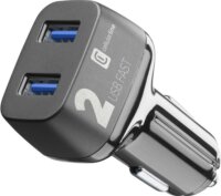 Cellularline 2x USB-A Autós töltő - Fekete (36W)