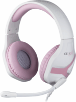Konix Mythics PS4 "Geek Girl Crystal" Vezetékes Gaming Headset - Fehér/Rózsaszín