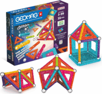 Geomagworld Glitter 35 darabos mágneses építő készlet