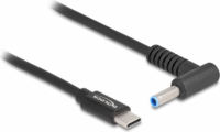 Delock 87971 USB-C apa - HP (4.5 x 3.0mm) apa Töltőkábel - Fekete (1.5m)