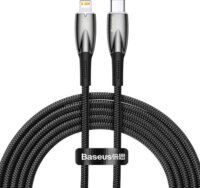 Baseus Glimmer Series USB-C apa - Lightning apa 2.0 Adat és töltőkábel - Fekete (2m)