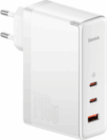 Baseus GaN5 Pro 2x USB-C / USB-A Hálózati töltő - Fehér (140W)