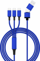 Smrter Hydra TRIO USB-A/USB-C apa - 3x USB-C apa 2.0 Adat és töltőkábel - Kék (1.2m)