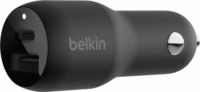 Belkin CCB004BTBK USB Type-C / USB-A Autós töltő - Fekete (37W)