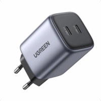 Ugreen Nexode 2x USB-C Hálózati töltő - Szürke (45W)