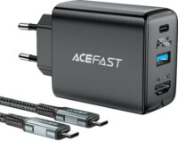 Acefast A17 USB Type-C / HDMI / USB-A Hálózati töltő - Fekete (65W)