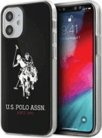 U.S. Polo Big Horse Apple iPhone 12 Mini Műanyag Tok - Fekete/Mintás