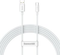 Baseus Superior Series USB-A apa - USB-C apa 2.0 Adat és töltőkábel - Fehér (2m)