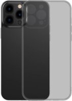 Baseus Frosted Apple iPhone 13 Pro Szilikon Tok + kijelzővédő üveg - Fekete