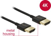 Delock HDMI M - HDMI M Adapterkábel (4k Ethernet 3D) 4,5m Fekete