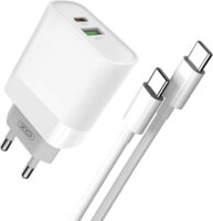 XO L64 USB-A / USB-C Hálózati töltő - Fehér