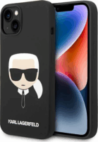 Karl Lagerfeld Head Liquid Apple iPhone 14 Plus Szilikon Tok - Fekete/Mintás