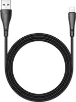 Mcdodo CA-7441 USB-A apa - Lightning apa 2.0 Adat és töltő kábel - Fekete (1.2m)