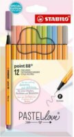 Stabilo Point 88 Pastellove Tűfilc készlet - Vegyes színek (12 db / csomag)