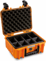 B&W 3000 Fotós bőrönd elválasztókkal - Narancs