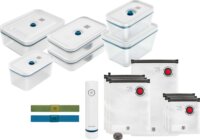 Zwilling Fresh & Save 4x Vákuum Üveg ételtároló + 10x Vákuum Műanyag tasak (13 db)