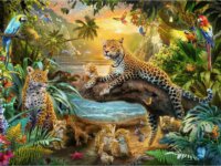 Ravensburger Leopárd család a dzsungelban - 1500 darabos puzzle
