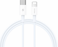 Recci RS06CL USB-C apa - Lightning apa Adat és töltő kábel - Fehér (1m)