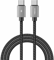 Recci RTC-P08CC USB-C apa - USB-C apa Adat és töltő kábel - Szürke (1,5m)