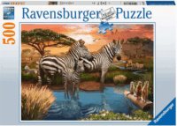 Ravensburger Zebrák a vízlelőhelyen - 500 darabos puzzle