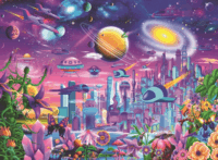 Ravensburger Cosmic City - 200 darabos puzzle