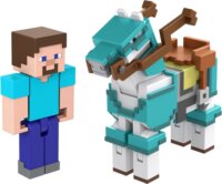 Mattel Minecraft - Steve és páncélozott ló figurák