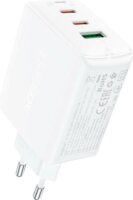 Acefast A41 2x USB-C / USB-A Hálózati töltő - Fehér (65W)