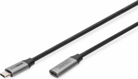 Digitus DB-300230-010-S USB-C apa - USB-C anya 3.0 Hosszabbító kábel - Fekete (1m)