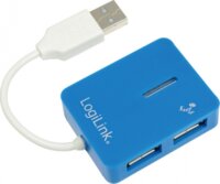 LogiLink "Smile" USB 2.0 4 portos hub, kék