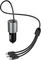 Dudao R5Pro USB-A + 3in1 Autós töltő - Fekete (17W)