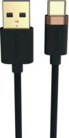Duracell 6061 USB-A apa - USB-C apa 2.0 Adat és töltő kábel - Fekete (1m)