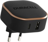 Duracell USB-A/USB-C Hálózati Töltő - Fekete (30W)