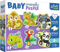 Trefl Baby Progressive Puzzle Egzotikus állatok 6 az 1-ben puzzle