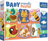 Trefl Baby Progressive Puzzle Állatok 6 az 1-ben puzzle