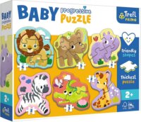 Trefl Baby Progressive Puzzle Szafari 6 az 1-ben puzzle