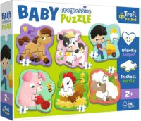 Trefl Baby Progressive Puzzle Farm 6 az 1-ben puzzle