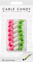 Cable Candy CC012 Szilikon kábelrendező - Fehér/Zöld/Rózsaszín