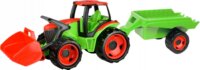 Lena Giga Trucks Traktor pótkocsival - Zöld/piros
