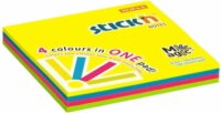 Stick'n Magic Pad Öntapadó jegyzettömb 76x76 mm - Neon színek (100 lap/tömb)