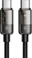 Mcdodo CA-2841 USB-C apa - USB-C apa Töltőkábel - Fekete (1.8m)