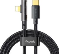 Mcdodo CA-3391 USB-C apa - Lightning apa 2.0 Adat és töltőkábel - Fekete (1.8m)