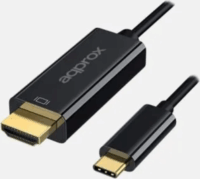 Approx USB-C apa - HDMI 2.0 apa Adapterkábel 1,2m - Fekete