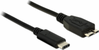 DeLock USB 3.1 Type-C M - Micro USB-B M Adatkábel 1m Fekete