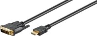 M-CAB 7300086 HDMI - DVI átalakító kábel Gold 3m Fekete