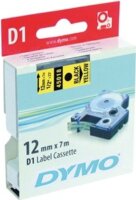 DYMO címke LM D1 alap 12mm fekete betű / sárga alap