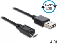 Delock EASY-USB 2.0 -A apa > USB 2.0 micro-B apa kábel, 3 m