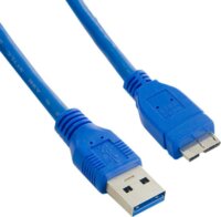 4World 08963 USB 3.0 adat- és töltőkábel 1.8m Kék