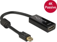 Delock miniDisplayPort M - HDMI F Adapterkábel (4K) Fekete